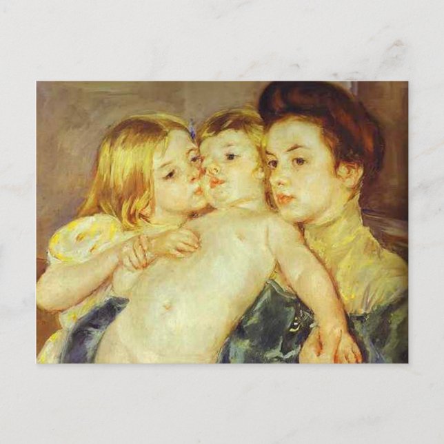 Carte Postale La Caresse. 1902, Mary Cassatt (Devant)
