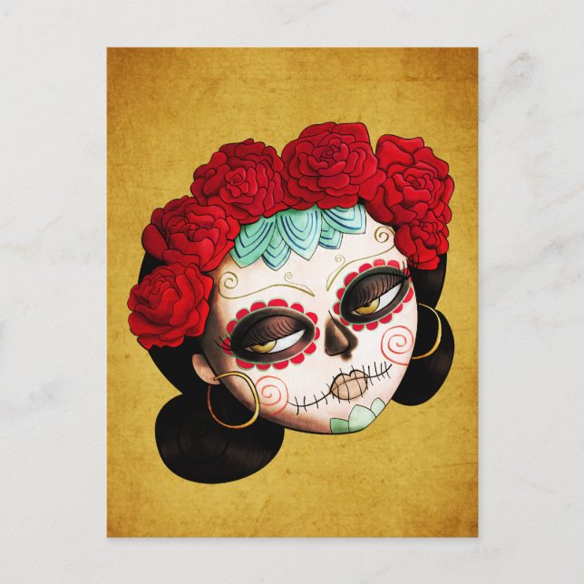 Carte Postale La Catrina - Dia de Los Muertos Girl (Devant)