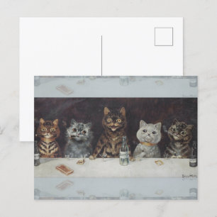Carte Postale La célébration de la licence du chat