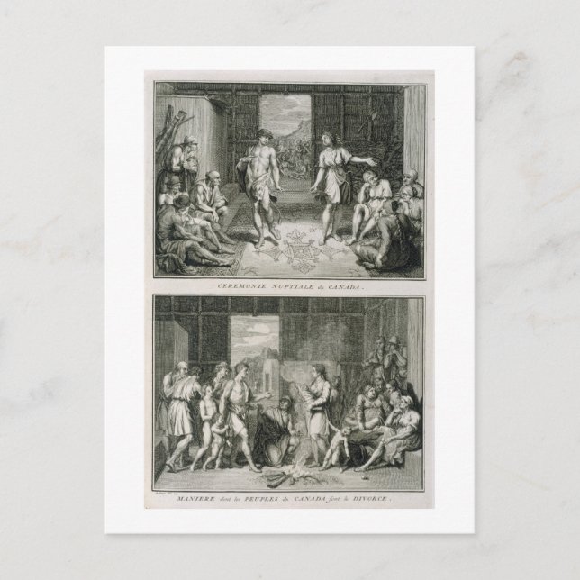Carte Postale La Cérémonie Mariage et la Manière de Divorce en (Devant)