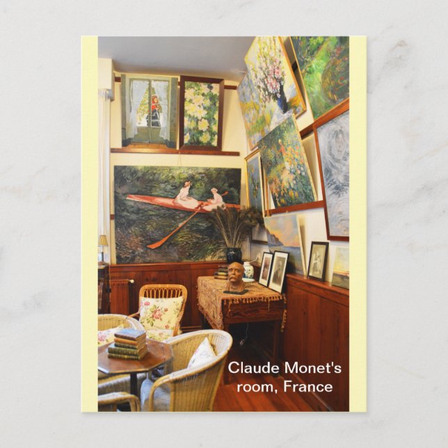 Carte Postale la chambre de Claude Monet en France (Devant)