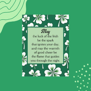 Carte Postale La chance de la Saint Patrick irlandaise