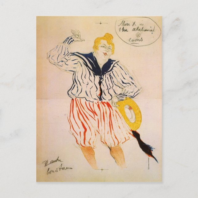 Carte Postale La chanson de marin de Toulouse-Lautrec (Devant)