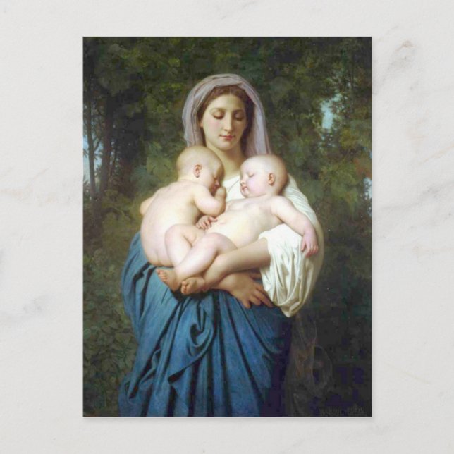 Carte Postale La Charité par William-Adolphe Bouguereau (Devant)