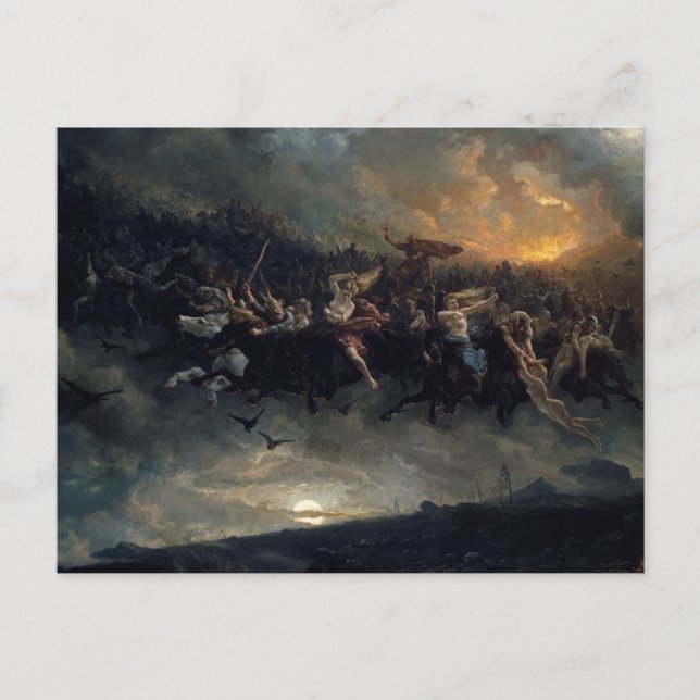 Carte Postale La chasse sauvage d'Odin par Peter Nicolai Arbo (Devant)