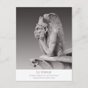 Carte Postale La Chimère Stryge de Notre-Dame de Paris Sculpture