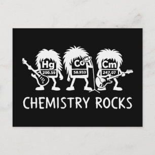 Carte Postale La chimie déchire le groupe de rock scientifique