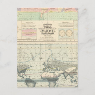 Carte Postale la circulation des vents