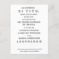 La Clemenza di Tito Libretto page de titre