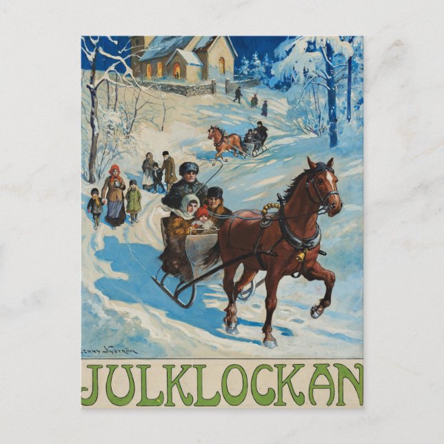 Carte Postale La cloche de Noël par Jenny Nystrom (Devant)