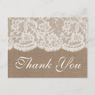 Carte Postale La collection de Mariages Burlap & Lace
