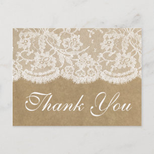 Carte Postale La collection de Mariages Kraft & Lace