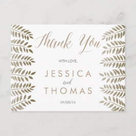 Carte Postale La collection de Mariages Monochrome Fern Woodland