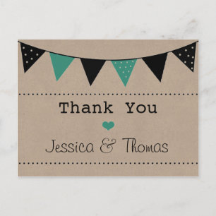 Carte Postale La collection moderne de Mariages Bunting Turquois