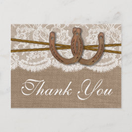 Carte Postale La collection Rustic Horseshoe Mariage