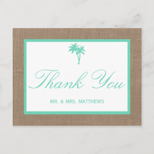 Carte Postale La collection Tropical Palm Tree Beach Wedding