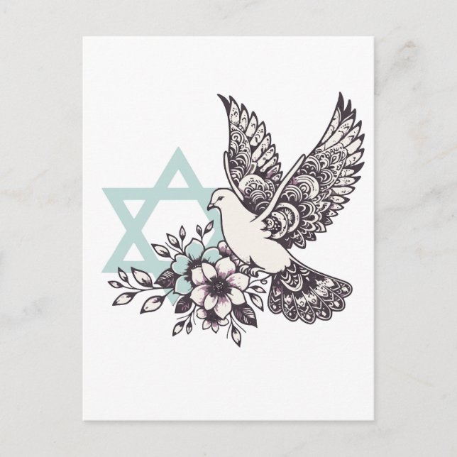 Carte Postale La colombe de la paix pour Israël (Devant)