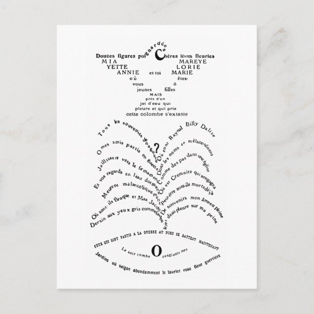 Carte Postale La Colombe poignardée et le Jet d’eau (Devant)