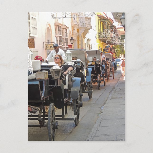 Carte Postale La Colombie - Carthagène en transport (Devant)