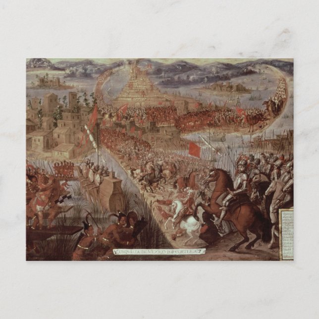 Carte Postale La conquête de Tenochtitlan (Devant)