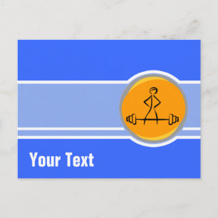 Carte Postale la construction du corps ; bleu et orange