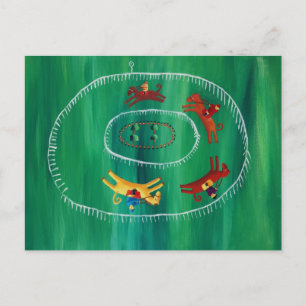 Carte Postale La course de cheval