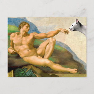 Carte Postale La Création D'Adam Parody
