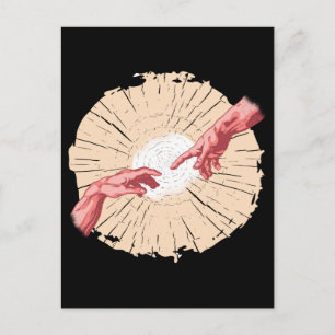 Carte Postale La création d'Adam peinture d'art italien