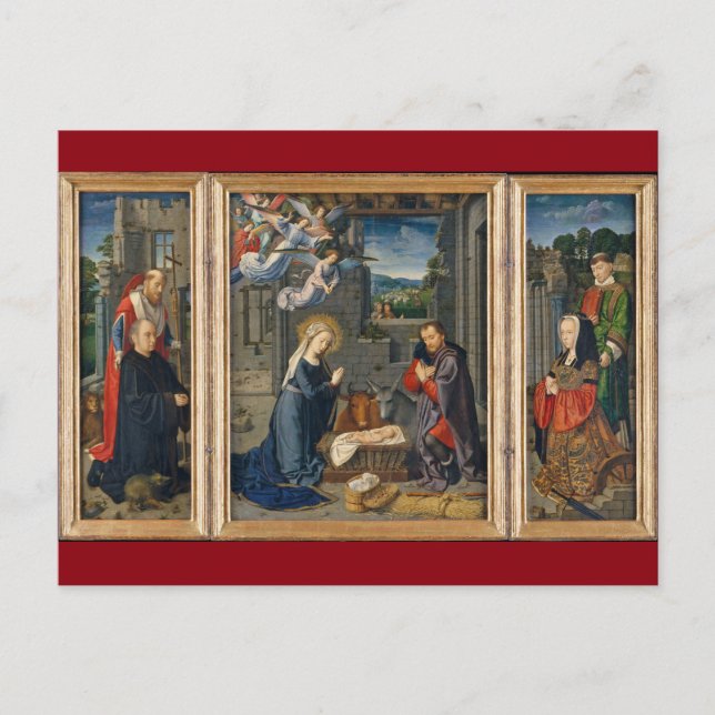 Carte Postale La crèche Beau Noël Religieux (Devant)