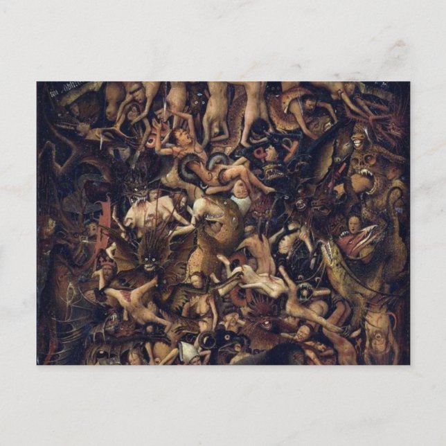 Carte Postale La Crucifixion Le jugement Dernier de Jan Van Eyck (Devant)