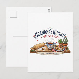 Carte Postale La cuisine de grand-mère faite avec amour