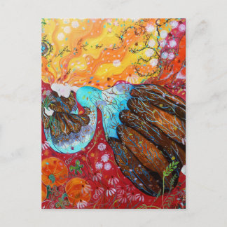 Carte Postale La Dame de la nature et les saisons de l'année.