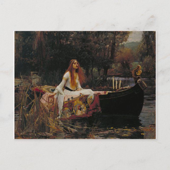 Carte Postale La Dame De Shallot - Waterhouse (Devant)