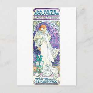 Carte Postale La Dame des Camelias, Alphonse Mucha