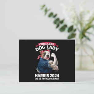 Carte Postale La Dame des Chiens Sans Enfants Vote Kamala Electi