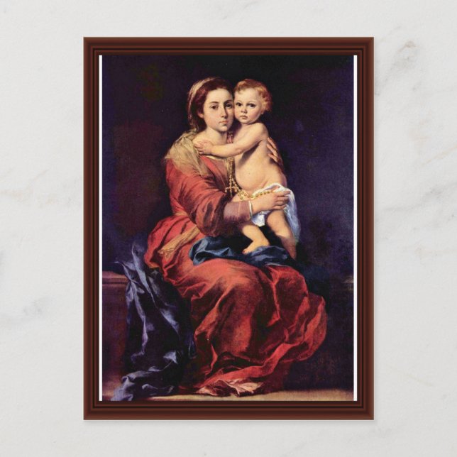 Carte Postale La Dame Du Rosaire (Devant)