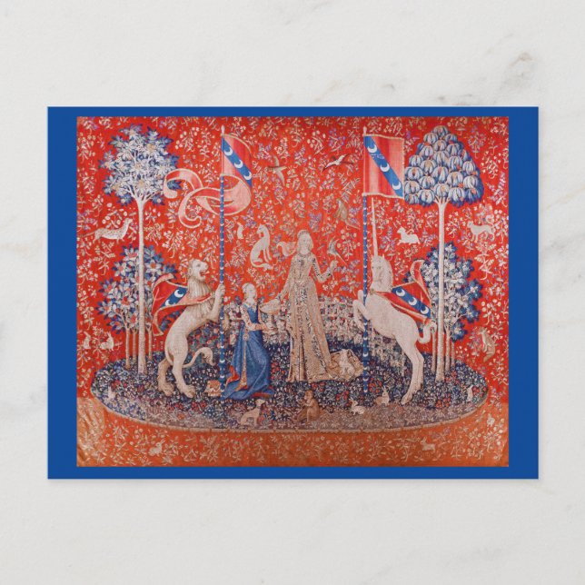 Carte Postale La Dame et la licorne / Goût (Devant)