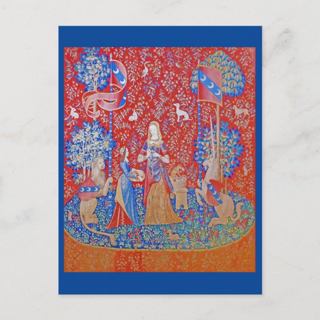 Carte Postale La Dame et la licorne / L'odeur (Devant)