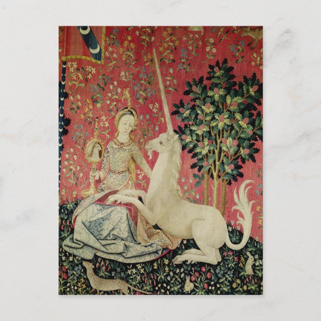 Carte Postale La Dame et la licorne : 'Vue' (Devant)