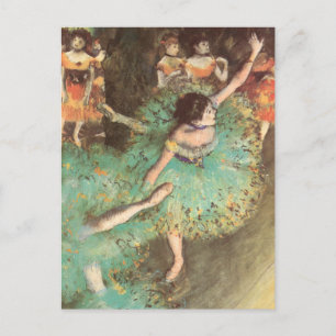 Carte Postale La danseuse verte d'Edgar Degas, Ballet Vintage