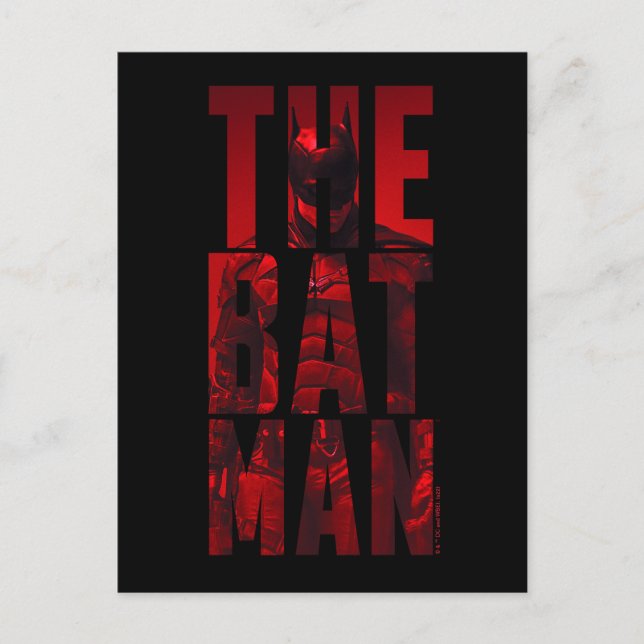 Carte Postale La découpe typographique de Batman (Devant)