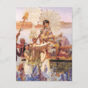Carte Postale La découverte de Moïse, sir Lawrence Alma-Tadema