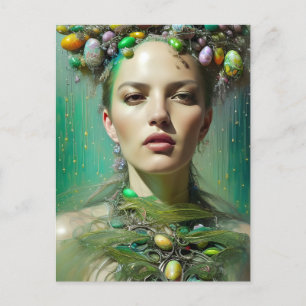 Carte Postale La déesse de Pâques L'art imaginaire généré par l'