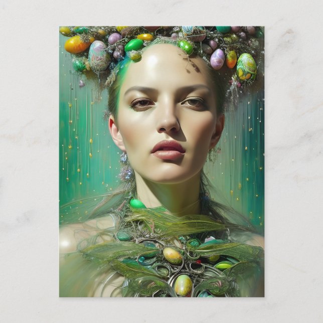 Carte Postale La déesse de Pâques L'art imaginaire généré par l' (Devant)