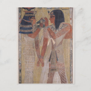 Carte Postale La déesse Hathor placer le collier magique