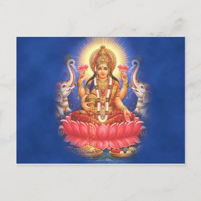 Carte Postale La déesse hindoue Laxmi Devi Mata (Devant)