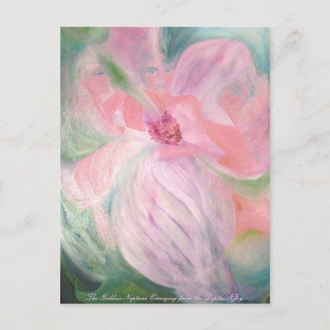 Carte Postale La déesse Neptune émergeant des profondeurs (Devant)