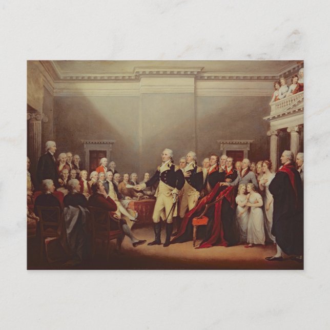 Carte Postale La démission de George Washington (Devant)