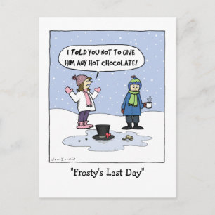 Carte Postale La Dernière journée de Frosty Drôle Noël Cartoon