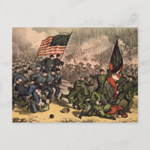 Carte Postale La deuxième bataille de Bull mène la guerre civile